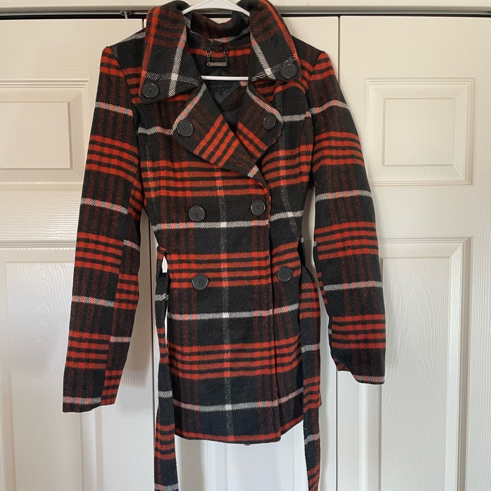 Plaid Dressy Button Up Jacket